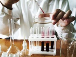 doctor making blood analysis in the laboratory